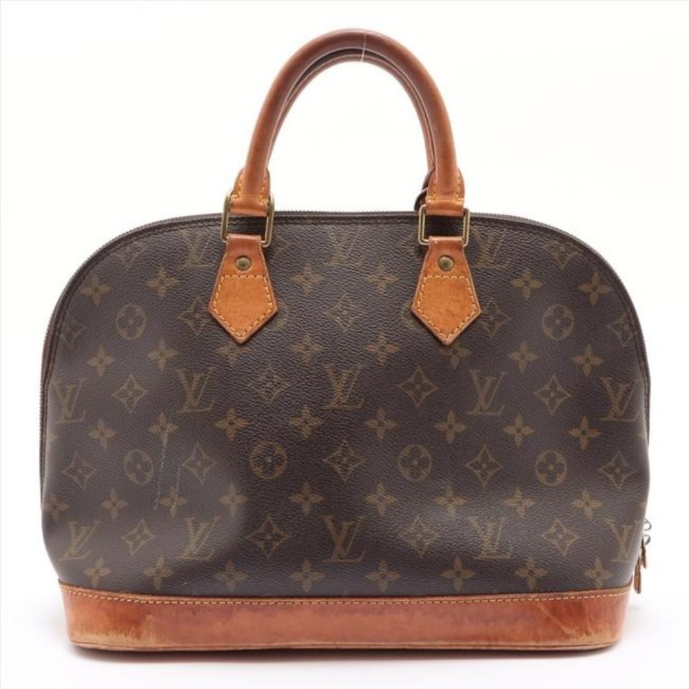 Louis Vuitton Alma W Pm W Lock Brown Monogram Canvas Tote - Picture 10 of 12